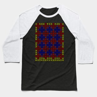 Pixel Pluses and Diamonds Baseball T-Shirt